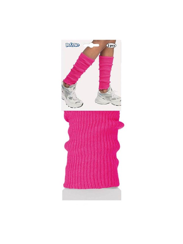 Boland - Beenwarmers Basic neonroze Roze - Volwassenen - Vrouwen - Hippie - 80's & 90's - Disco