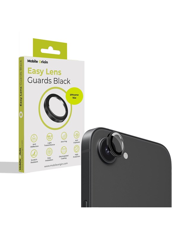 Mobile Origin Easy Lens guards - black - iPhone 17e/16e