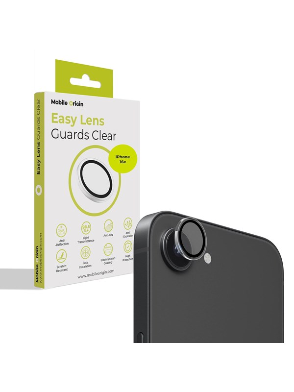 Mobile Origin Easy Lens guards - clear- iPhone 17e/16e