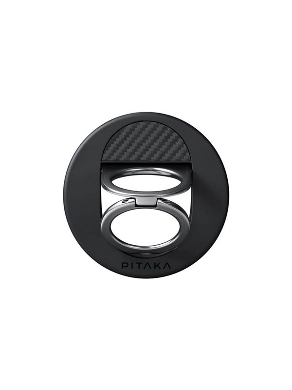 PITAKA MagEZ Grip 3 - Magnetische Vinger Ring Houder - Compatibel met MagSafe - Opvouwbare Kickstand Standaard Smartphone - Telefoon Grip Zwart