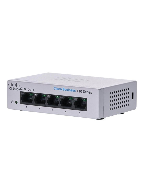 Cisco CBS110-5T-D-EU CISCO CBS110 Unmanaged 5-port GE Desktop Netwerk switch