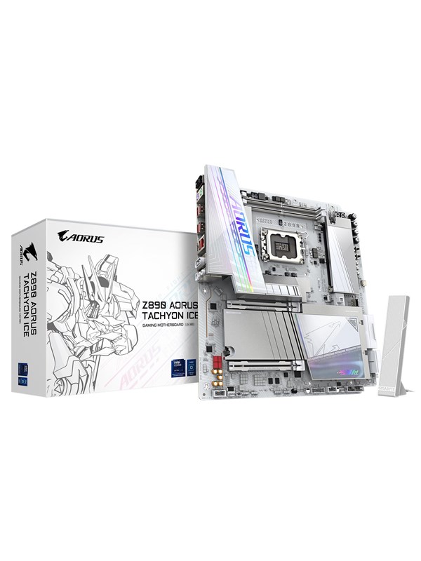 GIGABYTE Z890 AORUS TACHYON ICE Moederbord - Intel Z890 - Intel LGA1851 - DDR5 RAM - Extended ATX