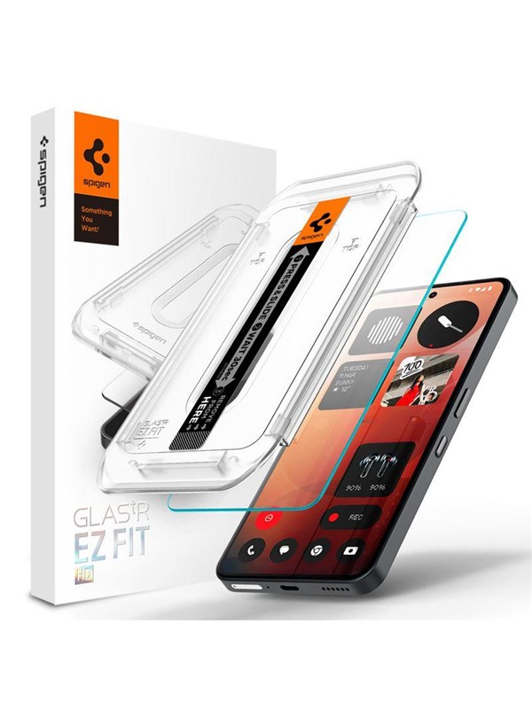 Spigen Screen Protector Geschikt voor Nothing Phone (3a) / (3a) Pro - EZ Fit GLAS.tR - 9H Tempered Glass - Case Friendly - Gemakkelijke Installatie - 1-Pack