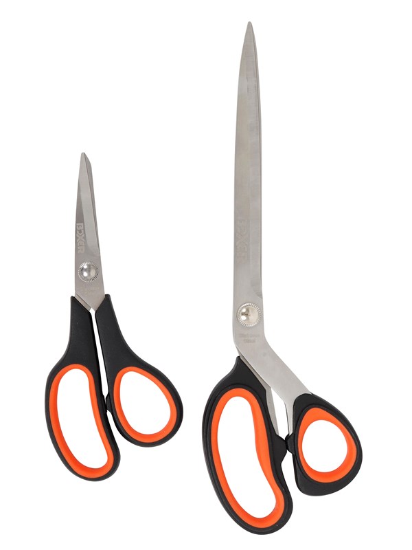 Boxer Scissors set 2 pieces 175 & 275 mm. ABS+TRP handle 430SS steel