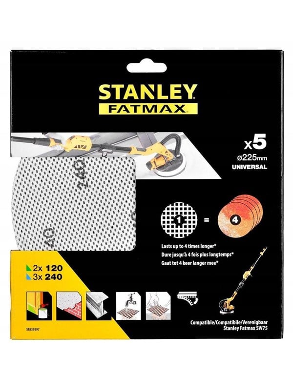 Stanley Abrasive Sheets Kit -5 Pcs