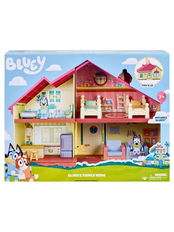 BLUEY - Speelhuis met 4 kamers en accessoires - Speelset