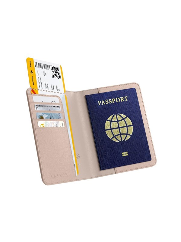 Satechi Vegan-Leather FindAll Passport Cover - Rose