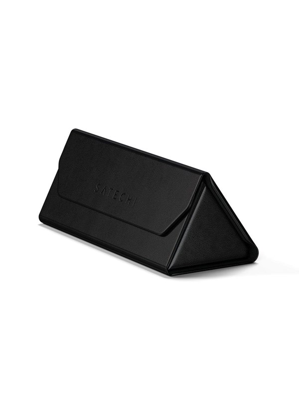 Satechi FindAll Vegan-lederen Brillenkoker met FindMy – Integreert met Apple's Zoek mijn Technologie – Compatibel met de Meeste Brillen en XR/AR-apparaten – Uitgerust met een Luid, Hoorbaar Geluidssignaal - Zwart