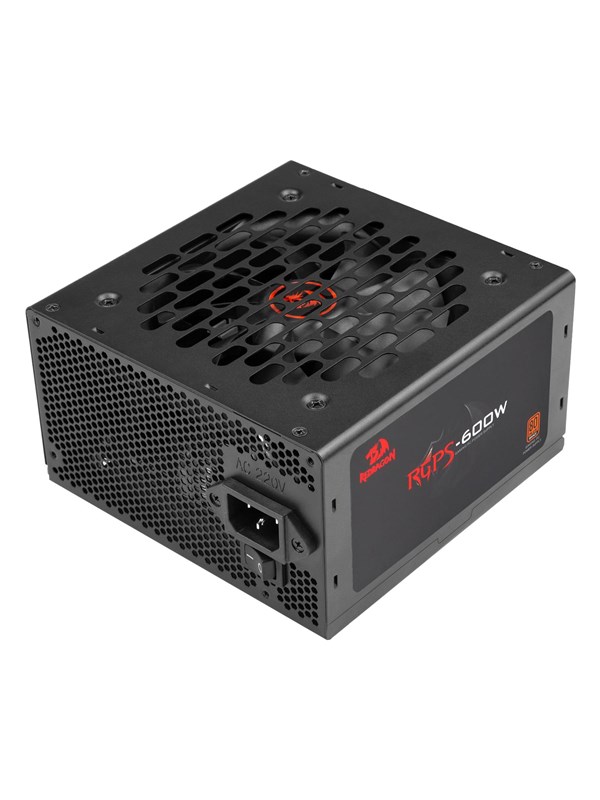 REDRAGON 600W Bronze Voeding - 600 Watt - 120 mm - ATX - 80 Plus 80 PLUS Bronze