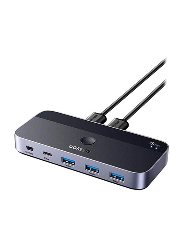 UGREEN USB 3.0 Sharing Switch - 2 in 4 Out - 2 Computers delen 4 USB-A/C apparaten - USB Switcher Hub voor toetsenbord, muis, printer - 5Gbps Dataoverdracht - Plug and Play