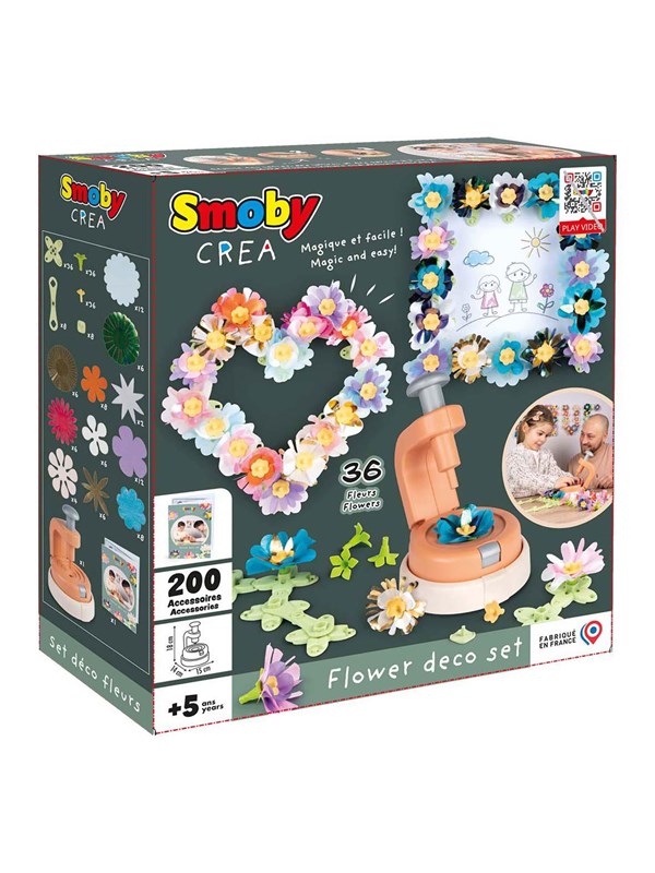 Smoby bloemen decoratieset creatief speelgoed 200-delig voor kinderen.