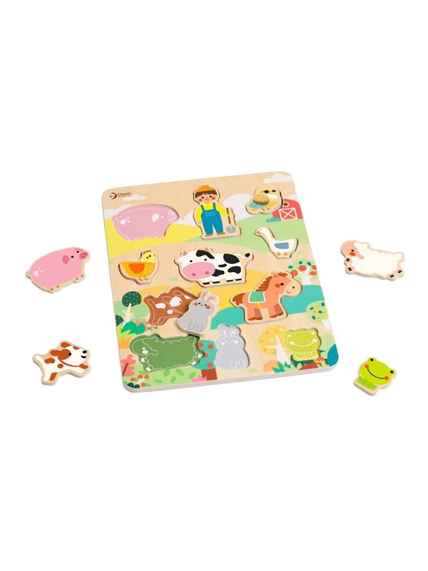 Classic World Wooden Puzzle Animal Puzzle 10 pcs. Hout