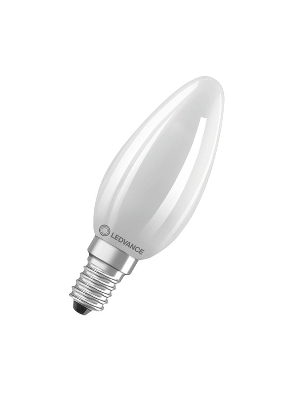 Ledvance Classic LED E14 Kaars Filament Mat 4.8W 470lm - 827 Zeer Warm Wit | Dimbaar - Vervangt 40W