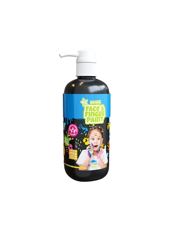Natural Face & Finger Paint Black 1000ml Bottle Dispenser