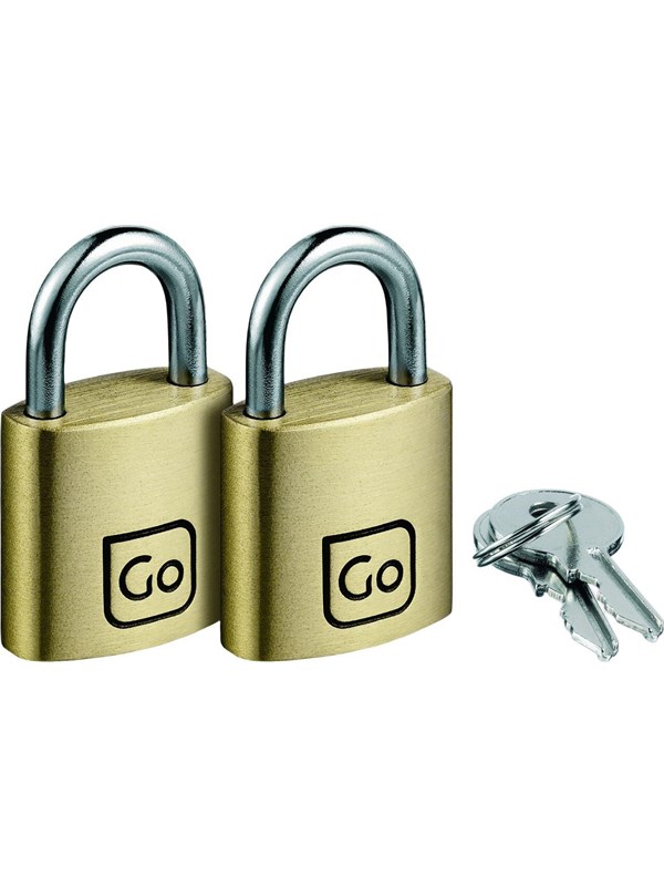 Go Travel Hengelåser i messing (Twin Pack)