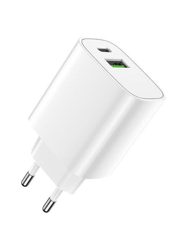 Forever 20W USB-C PD & QC Wall Charger White