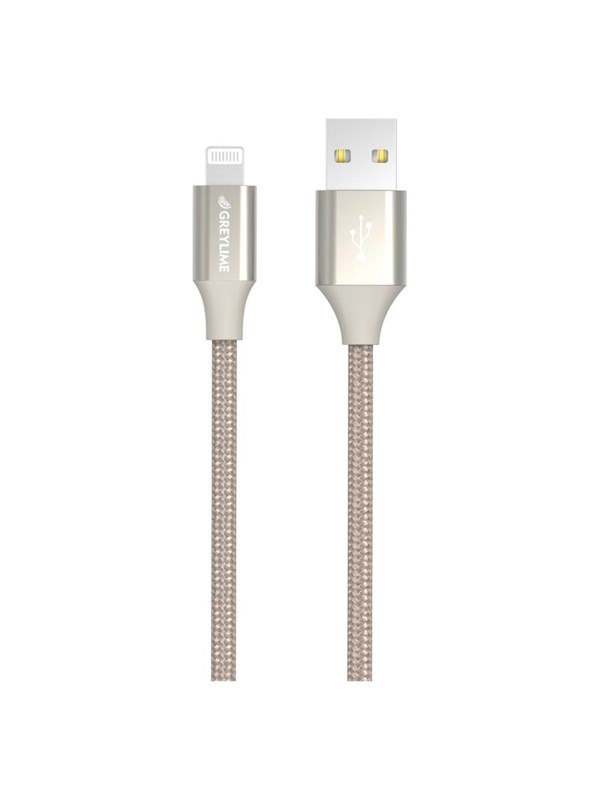 GreyLime Braided USB-A to MFi Lightning Cable Beige 2 m