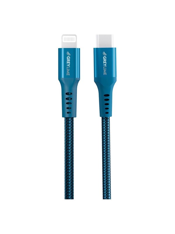 GreyLime Braided USB-C to Lightning Cable Blue 0.5 m