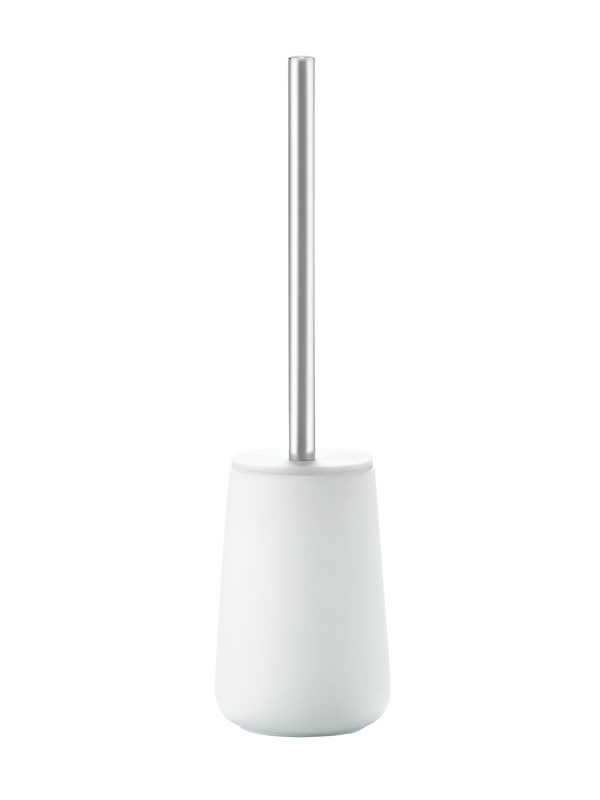 Zone Denmark Nova Toiletborstel met Houder - WC Borstel Vrijstaand - Toilet & Badkamer Accessoires - Porselein - 37 x 10,3 cm - Wit