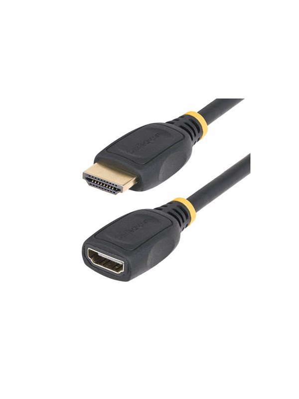 StarTech.com 0,5m HDMI 2.0 Verlengkabel, High Speed HDMI Port Saver Kabel, 4K 60Hz, HDMI Male naar Female HDMI Adapter Kabel, HDMI Extender, M/F