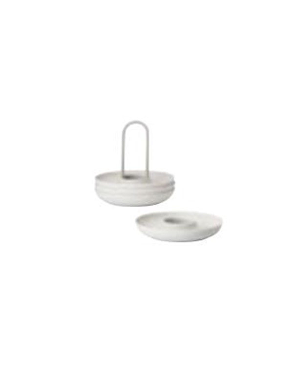 Zone Denmark - Singles Egg Cups with Holder - Warm Grey - Set of 4