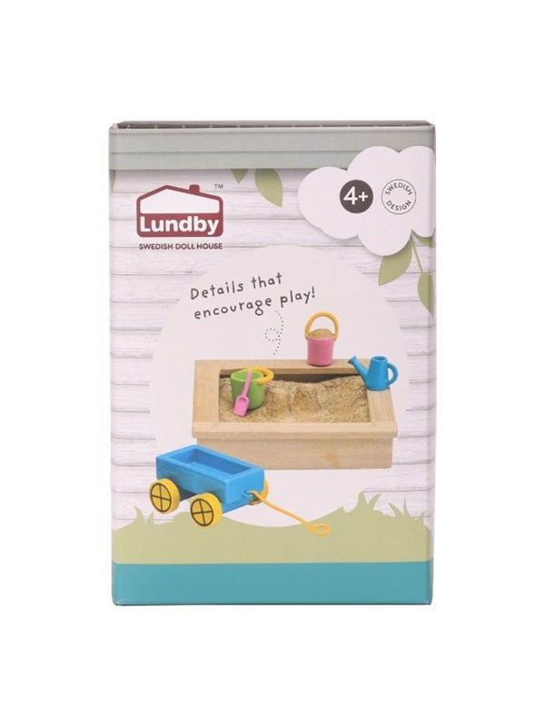 Lundby poppenhuis Smaland zandbak met buitenspeelgoed