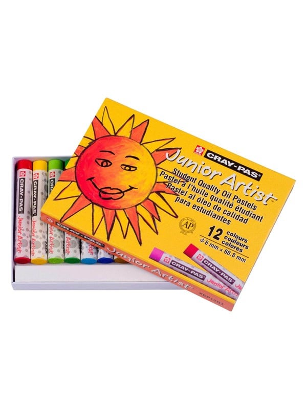 Sakura oliepastels set - Cray-Pas Junior Artist 12 kleuren voor kinderen.
