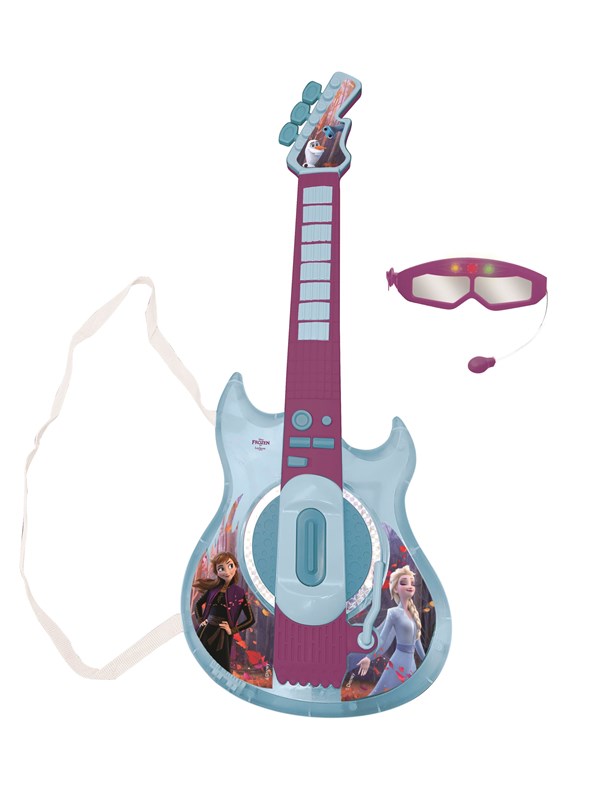 Frozen Electronic Lighting Guitar with Mic in glas