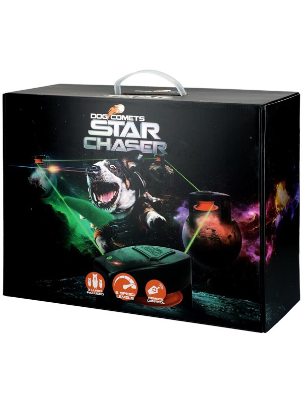 Dog Comets Star Chaser - Hondenspeelgoed - 9 snelheden tot 50km/h - Op Afstand Bedienbaar tot 50m - Stimuleert het Jachtinstinct - Met 3 Kunstprooien en Accessoires