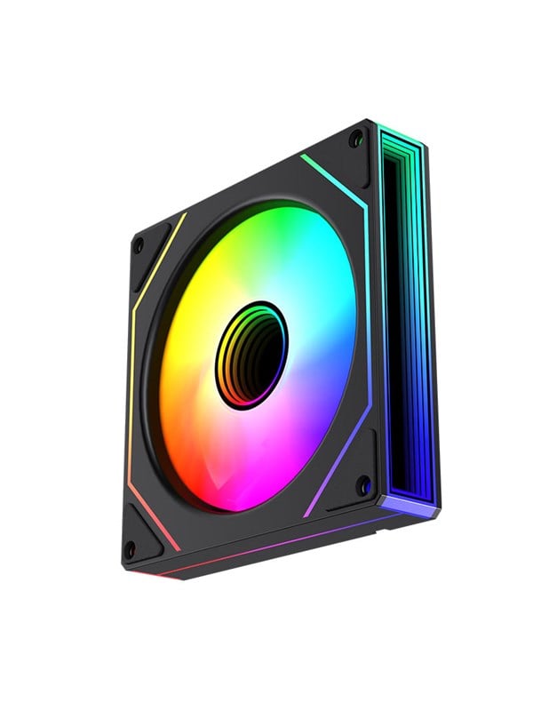 DUTZO INF 120 PWM ARGB - Case ventilator - 120mm - Zwart met RGB-licht - 29 dBA