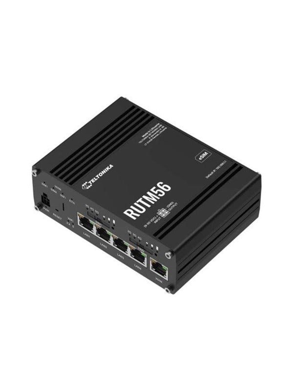 Teltonika RUTM56 - wireless router - WWAN - Wi-Fi 5 - 5G 4G 3G 2G - DIN rail mountable wall-mountable surface-mountable - Wireless router 802.11a/b/g/n/Wi-Fi 5 Wave 2
