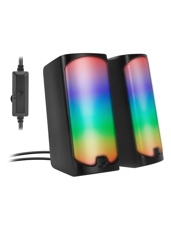 Speedlnk TONOS - RGB Gaming Stereo Speaker - Bluetooth / 3,5mm jack - Zwart