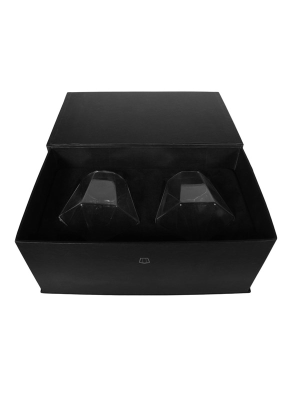 Whisky glazen set - diamant vorm - 2 stuks
