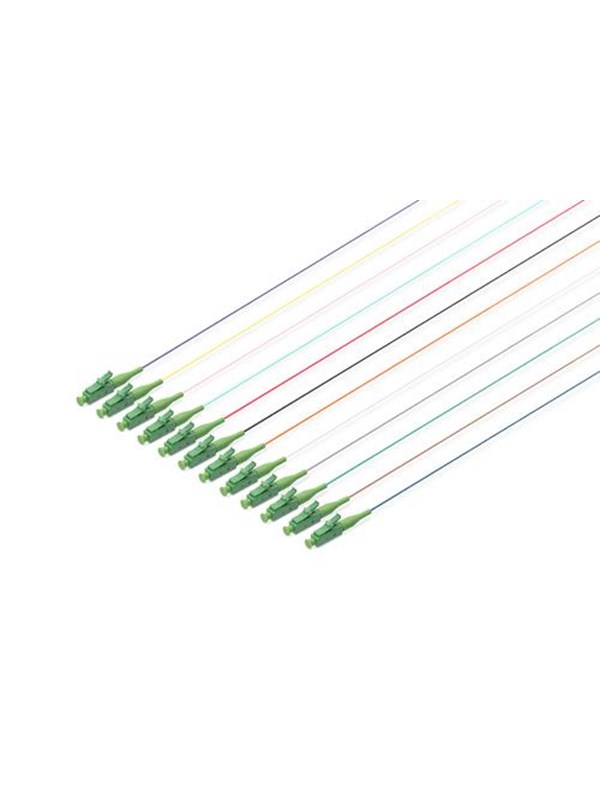DIGITUS pigtail - 2 m - white violet turquoise black red pink orange grey green yellow brown blue - Zwart - 2m