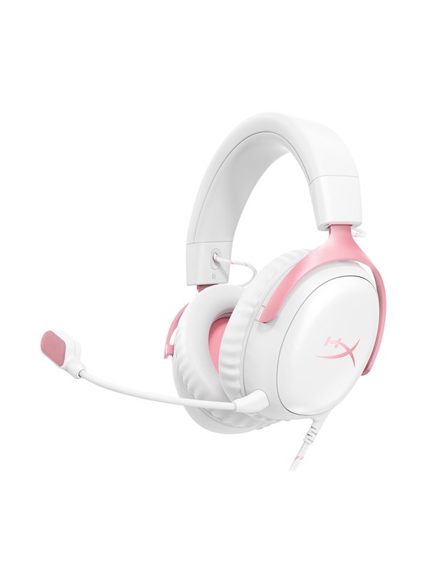 HyperX Cloud III Gaming Headset - PC, PS5, Xbox Series X|S - Nintendo, Steamdeck - (White/Pink)