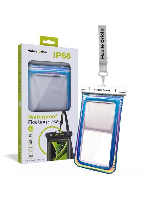 Mobile Origin Waterproof Floating Case 6 -8"- glitter/white