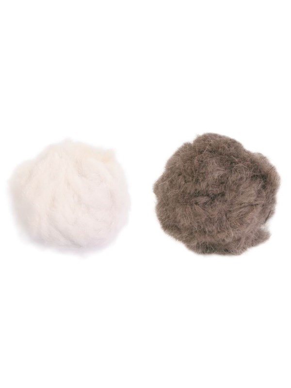 Jolly Paw Pluchen Speelballen met Bel & Kattenkruid 3cm (2-Pack)