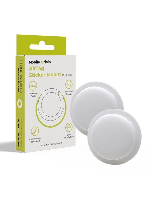 Mobile Origin Airtag Sticker Mount A2 - 2 pack - white