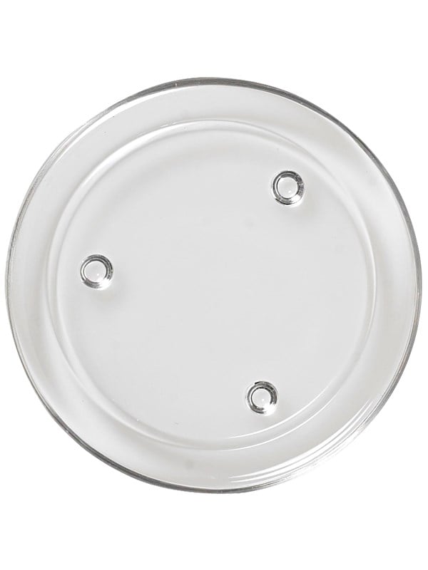 Asp-Holmblad Decoratief glasbord, rond