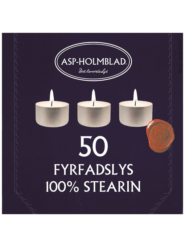 Asp-Holmblad Theelichtjes Stearine 6u.