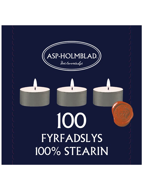 Asp-Holmblad Theelichtjes Stearine 6u.