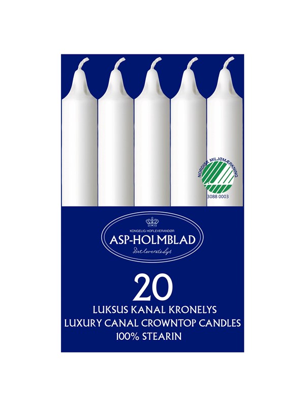 Asp-Holmblad Canal Crowntop Dinerkaarsen Wit