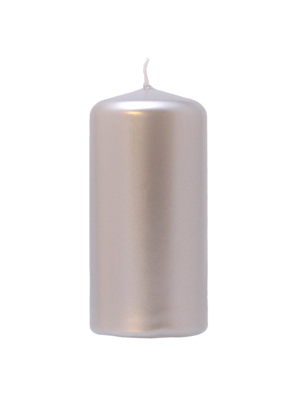 Asp-Holmblad Pilaarkaars Metaal Silver