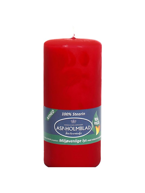 Asp-Holmblad Milieuvriendelijke pilaarkaars Deep Red