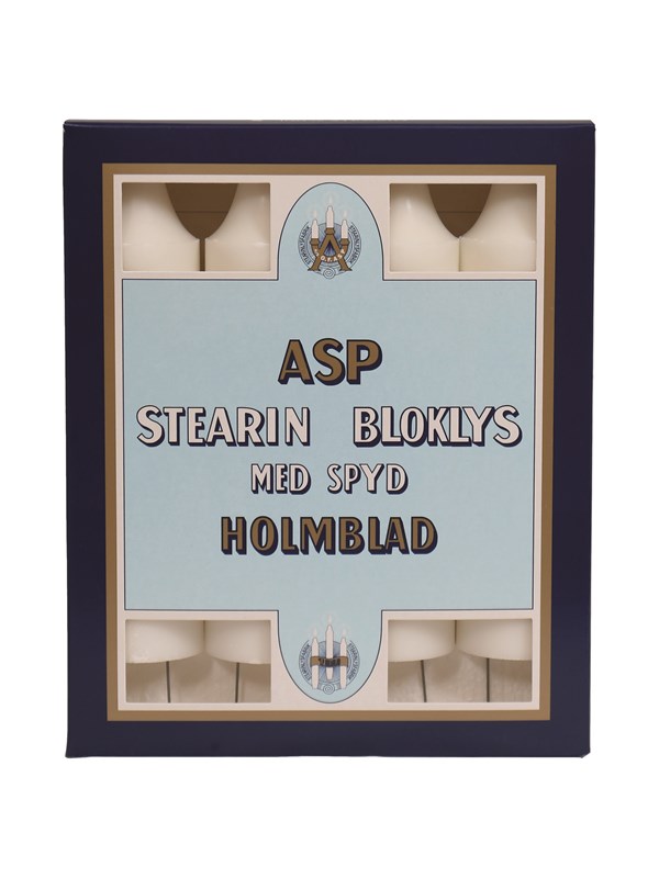 Asp-Holmblad Adventspilaarkaarsen Wit met speer