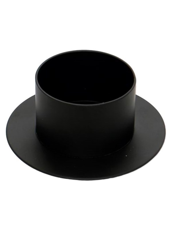 Asp-Holmblad Metalen kaarsenhouder "Black"