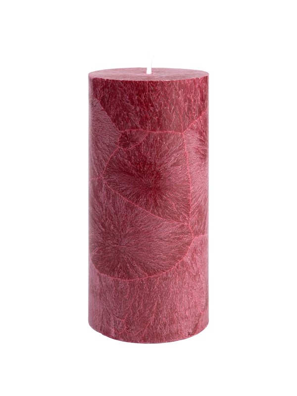 Asp-Holmblad Shea Pillar kaars Red