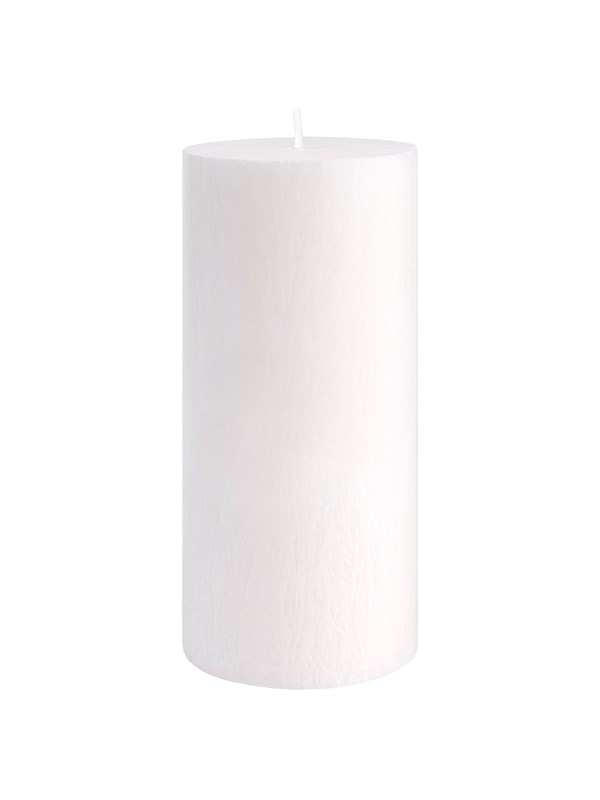 Asp-Holmblad Shea Pillar kaars White