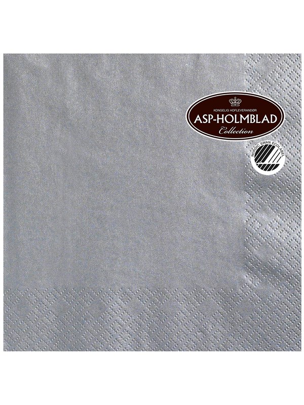 Asp-Holmblad Servetten Silver