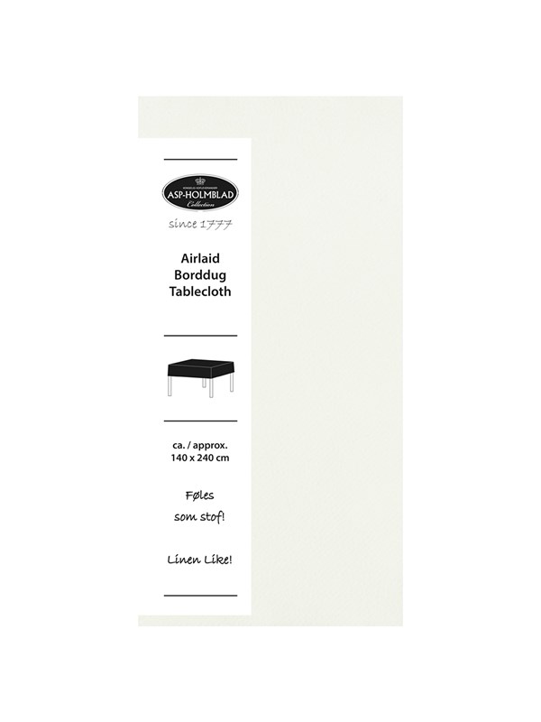 Asp-Holmblad Tafelkleed Airlaid White